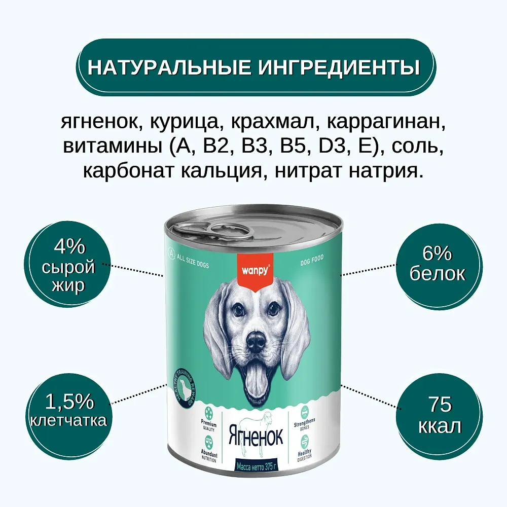 Wanpy Dog Консервы из ягненка