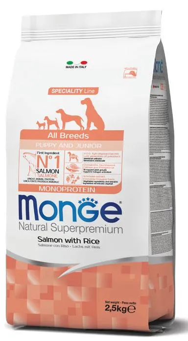 Monge Dog Speciality Puppy&Junior All Breeds (Лосось, рис)