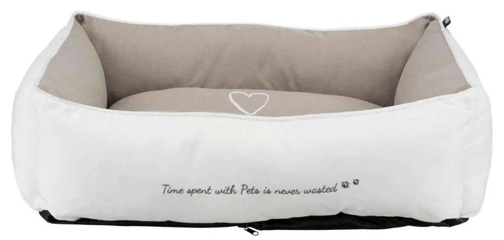 Лежак "Trixie" "Pet's Home", белый/серый
