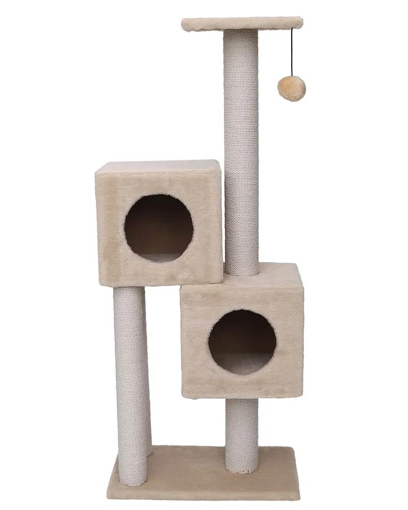 Cat House Комплекс "Двойной домик", 127 см, хлопок