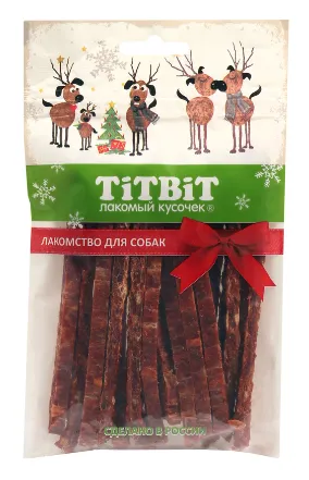 ТИТБИТ Мраморная нарезка из говядины для собак (Новогодняя коллекция)