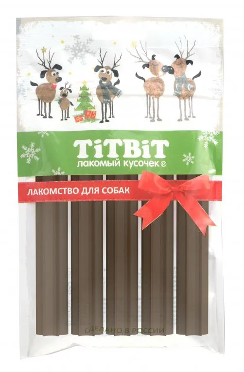 ТИТБИТ Жевательный снек со вкусом говядины для мелких собак (Новогодняя коллекция) 100 г