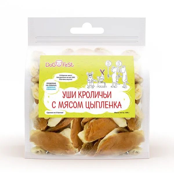 Dog Fest Уши кроличьи с мясом цыпленка