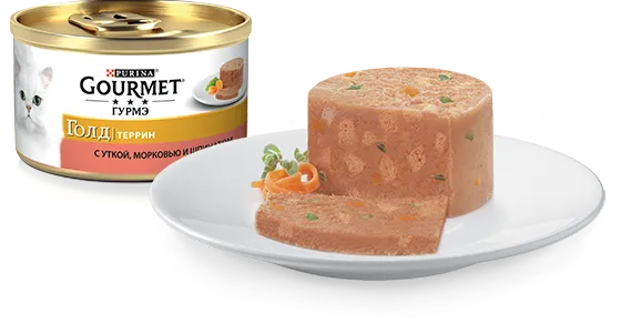 Gourmet Голд Террин с уткой, морковью и шпинатом, 85 г