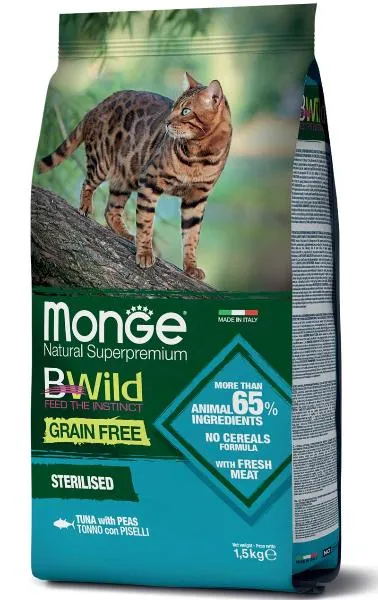 Корм Monge Cat Bwild Grain Free Sterilized (Тунец) для кошек