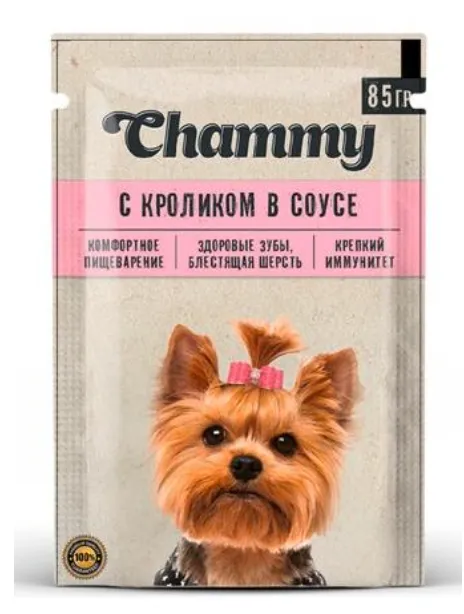 Chammy Консервы для собак (Кролик в соусе)