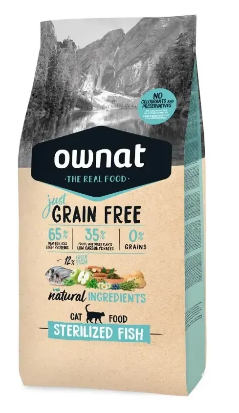 OWNAT Just Grain Free Sterilized Cat (Рыба)