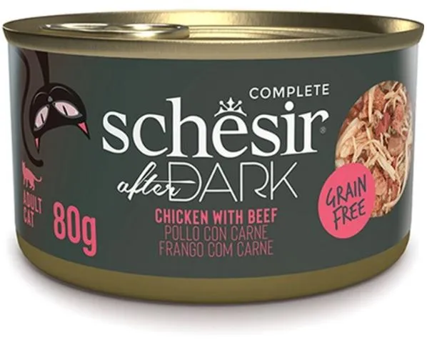 Schesir After Dark (Курица, говядина в бульоне), 80 г