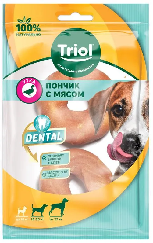Triol Пончик жевательный DENTAL с мясом утки