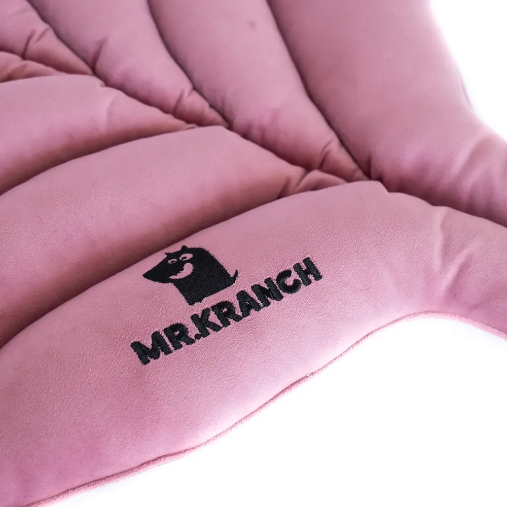 Mr.Kranch Лежанка двухсторонняя Листочек, розовая