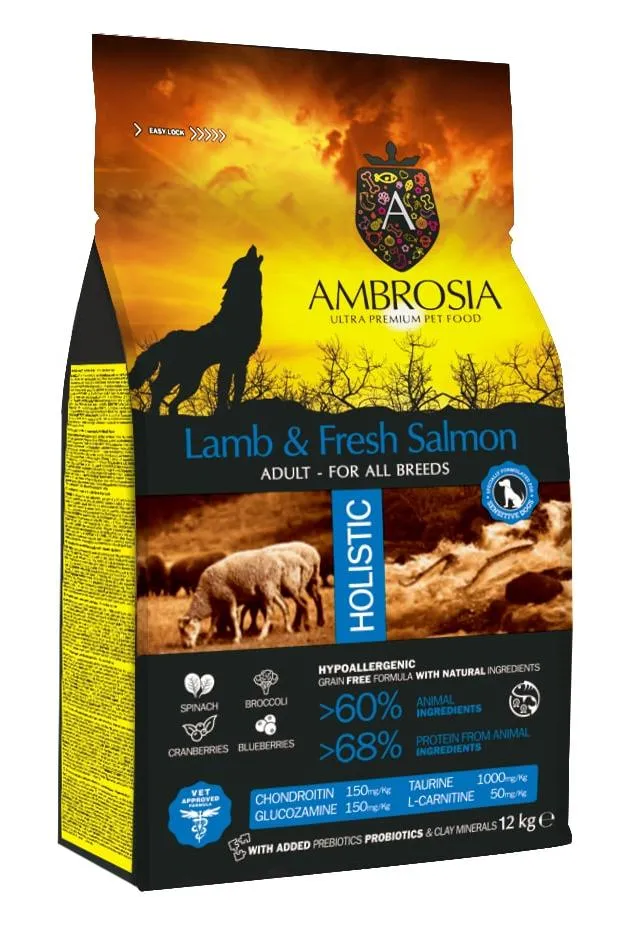 AMBROSIA Adult All Breeds (Ягненок, лосось)