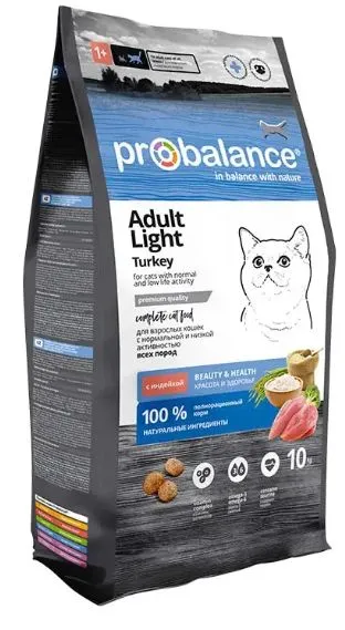 Корм ProBalance Cat Light (Индейка) для кошек