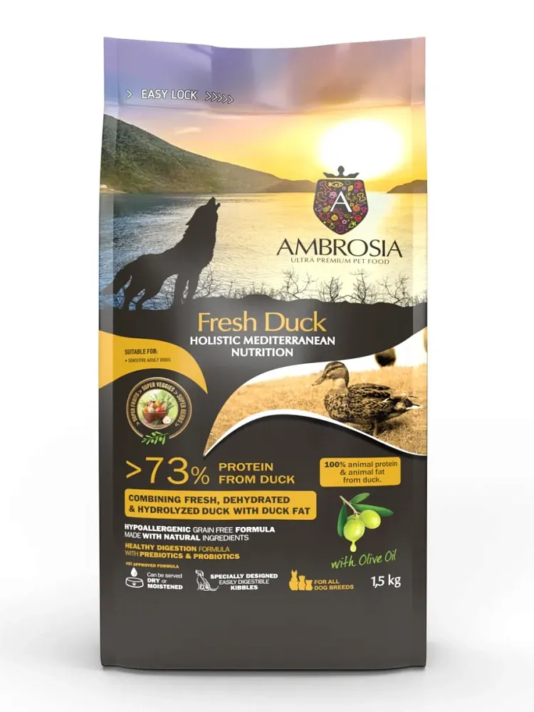 AMBROSIA Mediterranean Adult All Breeds (Утка)