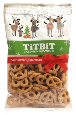 ТИТБИТ Печенье Мясной крендель для собак (Новогодняя коллекция)