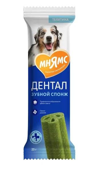 Мнямс DENTAL Зубные спонжи с эвкалиптом, 25 г