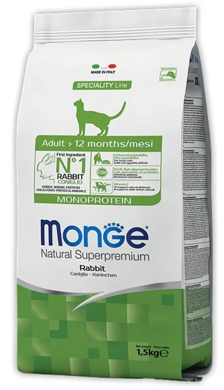Monge Cat Monoprotein Adult (Кролик), 10 кг