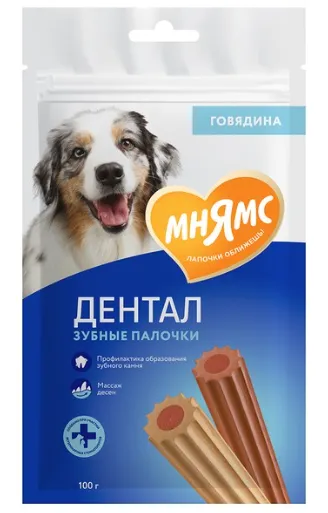 Мнямс DENTAL Зубные палочки с говядиной, 100 г