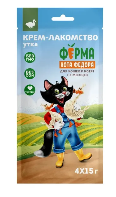 Ферма кота Федора Крем-лакомство c уткой