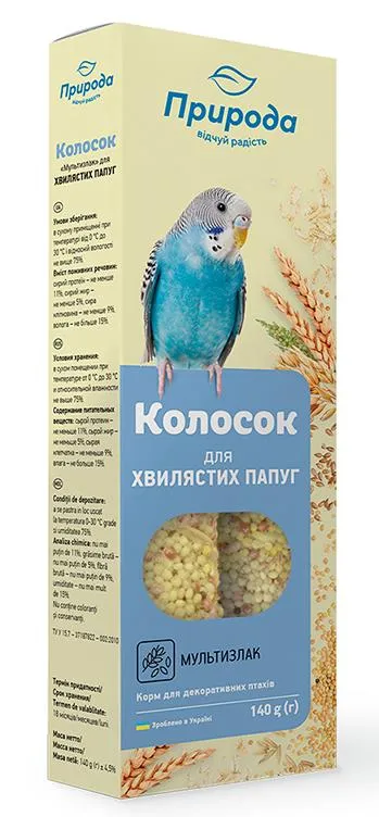 Природа Колосок Мультизлак для волнистых попугаев