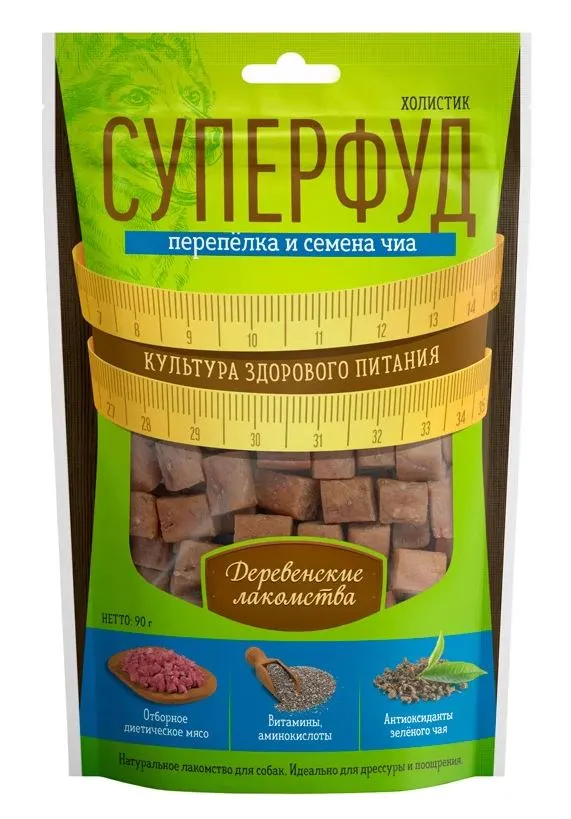 Лакомство для собак Суперфуд Перепёлка и семена чиа
