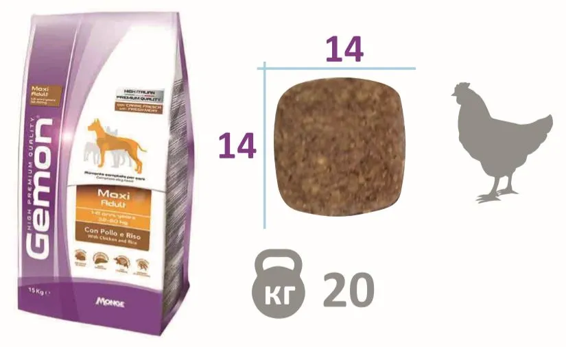 Gemon Dog Adult Maxi (Курица, рис)