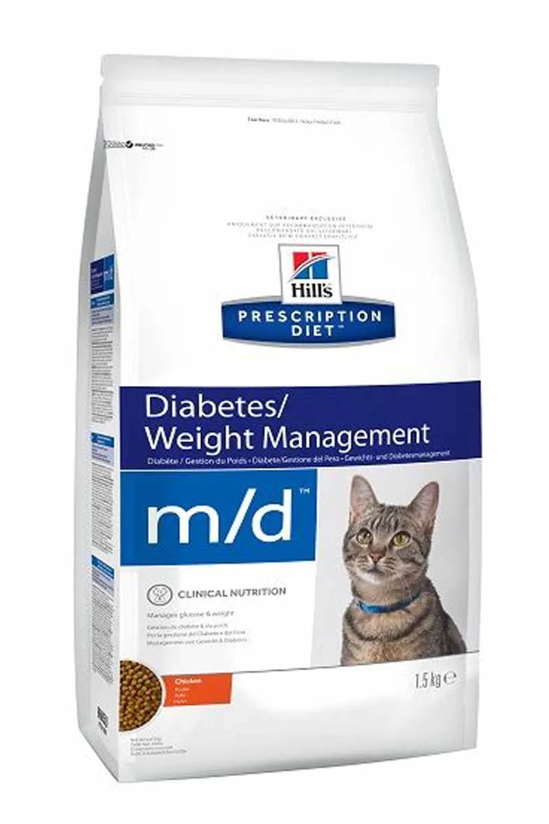 Hill"s Prescription Diet m/d Diabetes для кошек, с курицей 1,5 кг
