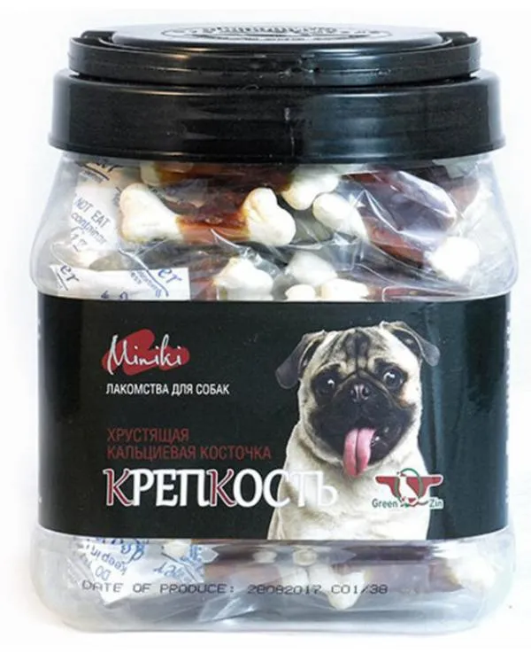 GreenQZin "Миники Крепкость" (Кальциевая косточка с уткой)