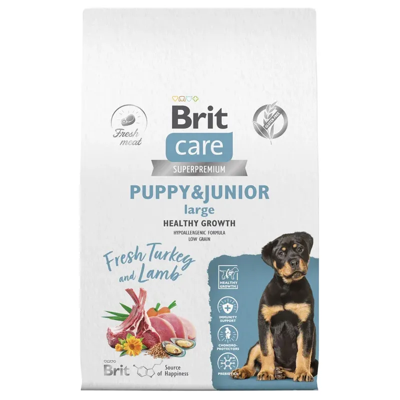 Brit Care Dog Puppy&Junior L Healthy Growth (Индейка, ягненок)