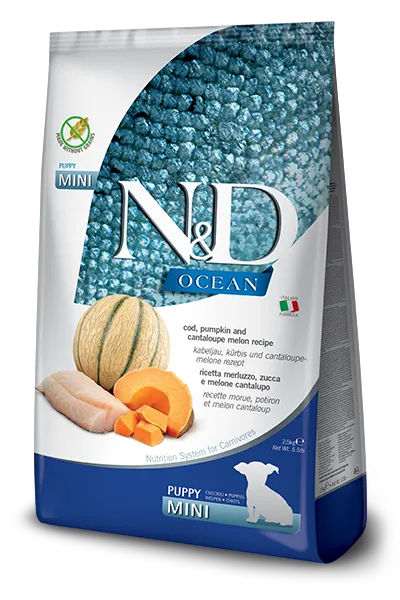 Farmina N&D Ocean GF Puppy Mini (Треска, тыква и дыня)
