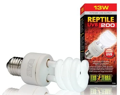Exo Terra Лампа Reptile UVB200 Compact