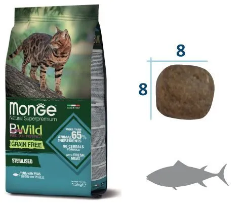 Корм Monge Cat Bwild Grain Free Sterilized (Тунец) для кошек