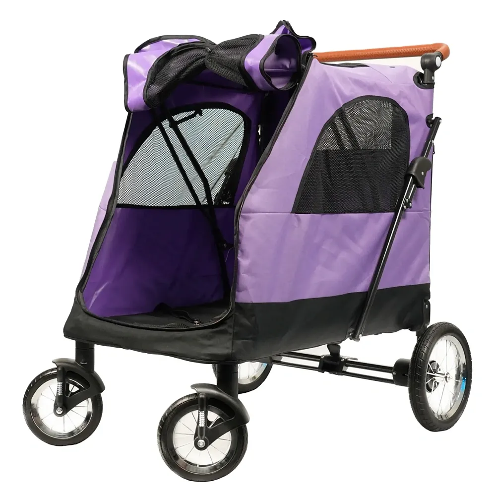 Mr.Kranch Коляска прогулочная для собак и кошек выставочная фиолетовая