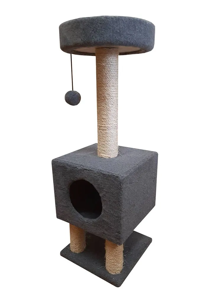 Cat House Когтеточка "Домик на ножках", 105 см, сизаль