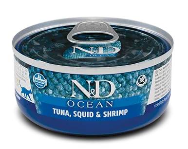 Консервы Farmina N&D Ocean Cat (Тунец, кальмар, креветки)