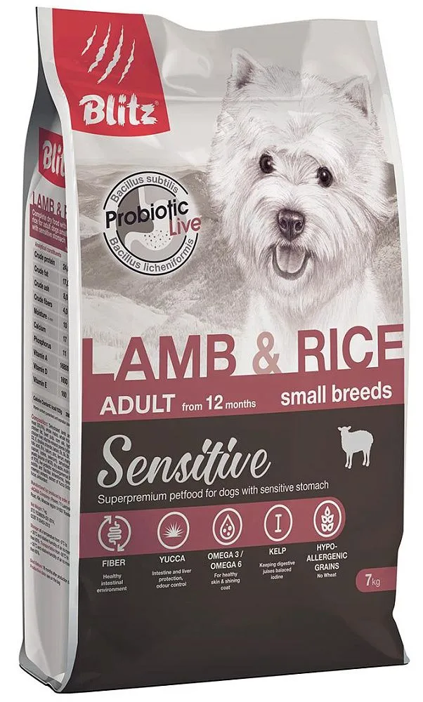 BLITZ Sensitive Adult Small (Ягненок, рис)