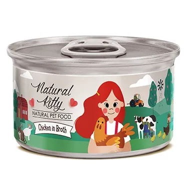 Natural Kitty Курица в бульоне, 80 г