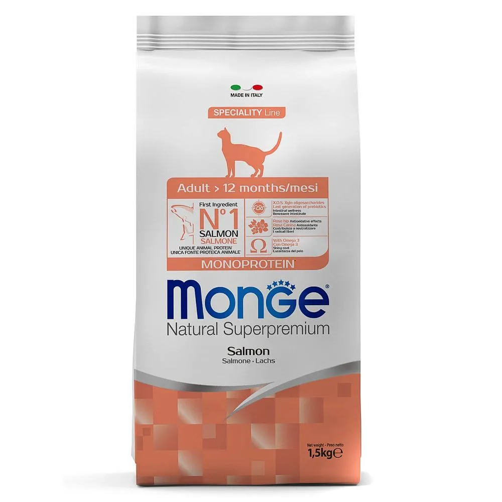 Корм Monge Cat Monoprotein Adult (Лосось) для кошек