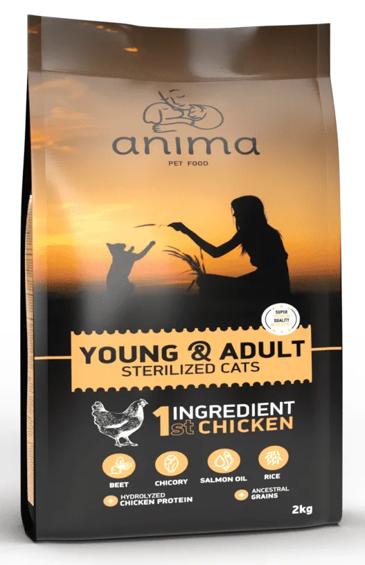 Anima Sterilized Cat & Kitten (Курица)