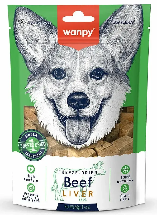 Wanpy Dog Сублимированное лакомство Говядина и печень