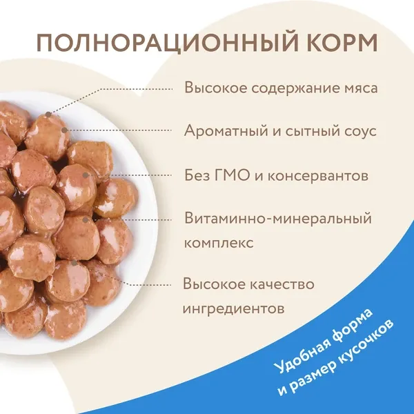 Мнямс для котят Кусочки в соусе с индейкой