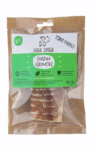 Бобик-Снобик трахея говяжья (резаная)