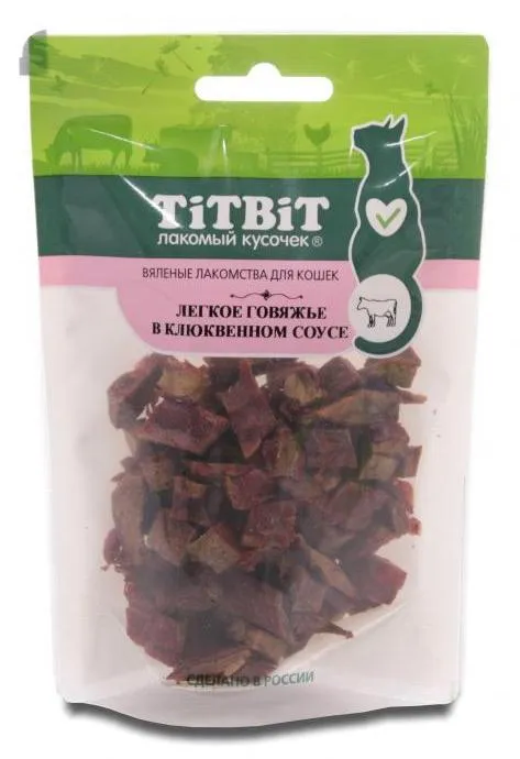 ТИТБИТ Легкое говяжье в клюквенном соусе для кошек