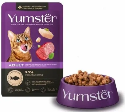Yumster Adult Cat (Рыба в соусе), 85 г