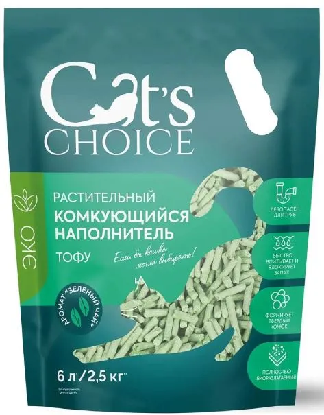 Cat's choice Наполнитель тофу (Зеленый чай)