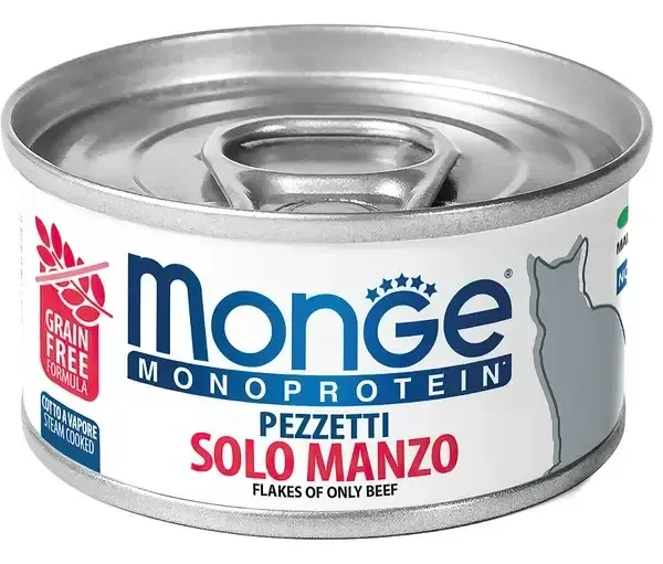 Monge Cat Monoprotein Мясные хлопья из мяса говядины