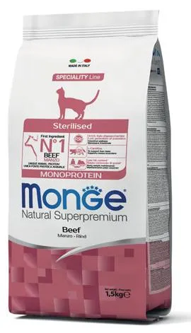Корм Monge Cat Monoprotein Sterilized (Говядина) для кошек