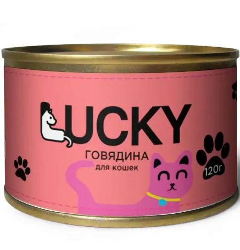Lucky Консервы для кошек (Говядина), 130 г