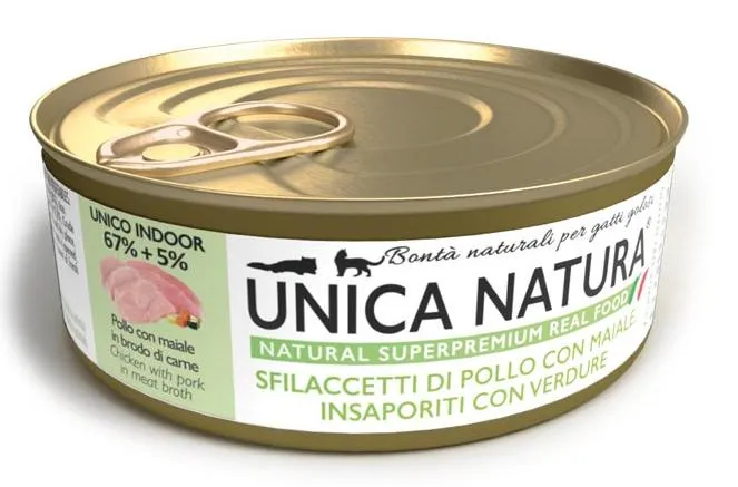 Unica Natura UNICO INDOOR Куриное филе со свининой, 70 г