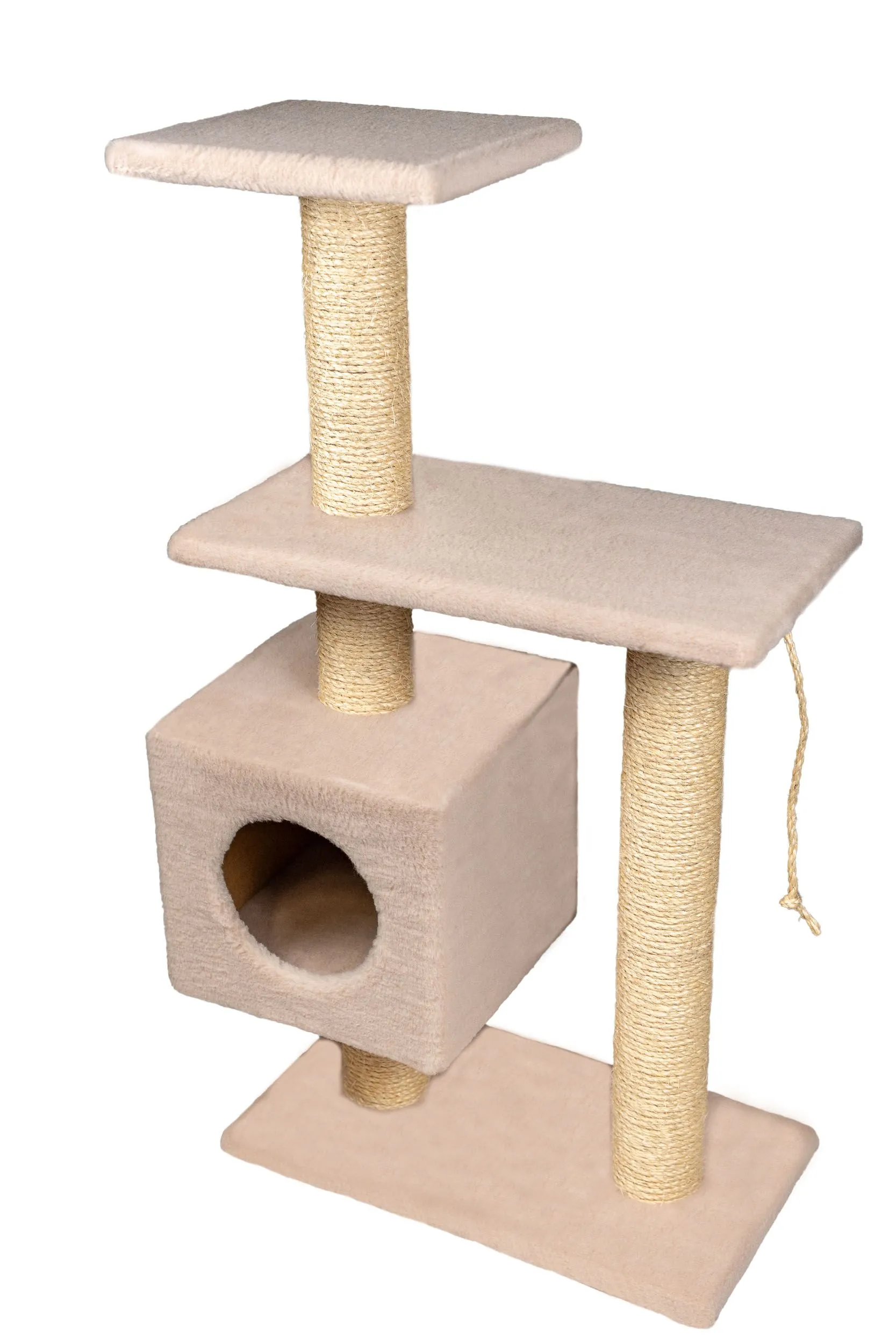 Cat House Комплекс "Буран", 106 см, сизаль Бежевая