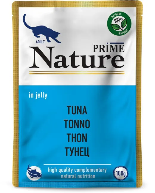 Prime Nature Паучи Тунец в желе для кошек, 100 г х 10 шт
